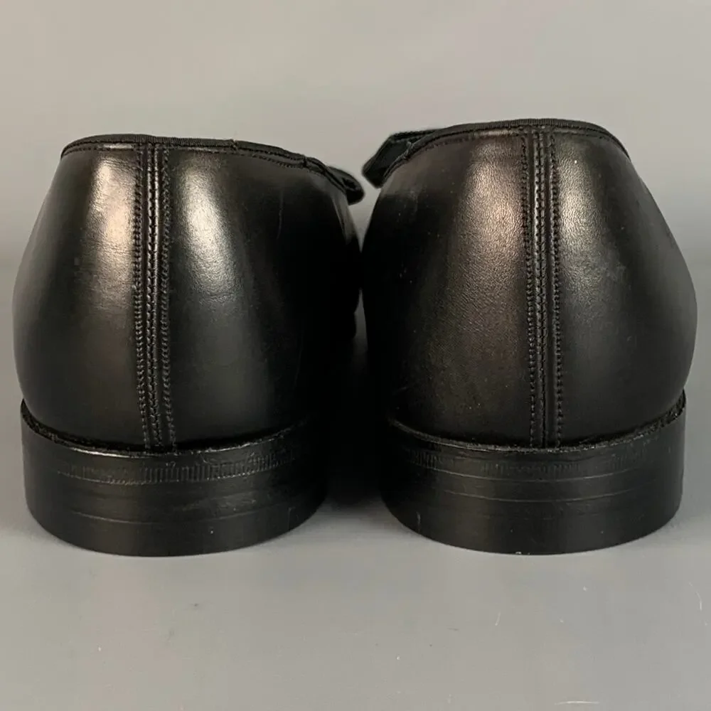 PAUL STUART x GRENSON Size 6.5 Black Leather Bow Loafers